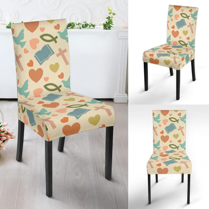 Christian Symbol Pattern Dinning Chair Slipper-JTAMIGO.COM