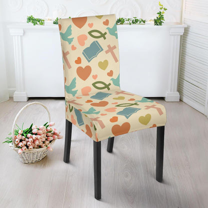 Christian Symbol Pattern Dinning Chair Slipper-JTAMIGO.COM