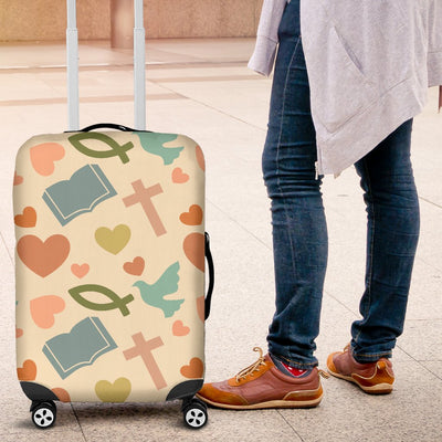 Christian Symbol Pattern Luggage Cover Protector