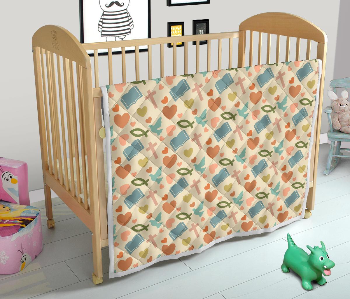 Christian Symbol Pattern Premium Quilt-JTAMIGO.COM