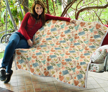 Christian Symbol Pattern Premium Quilt-JTAMIGO.COM