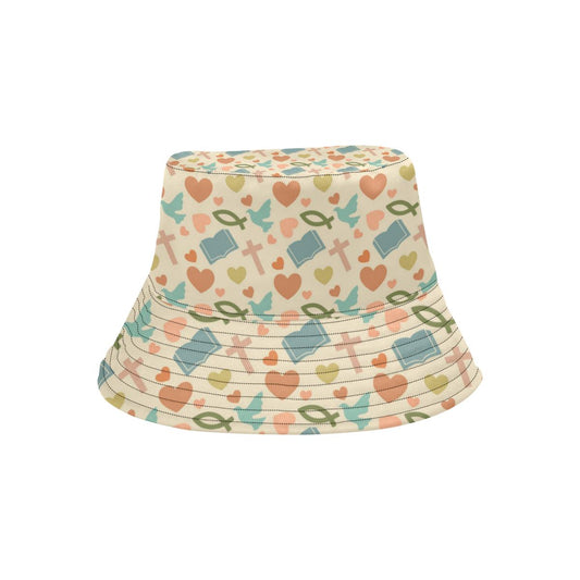 Christian Symbol Pattern Unisex Bucket Hat