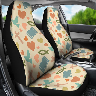 Christian Symbol Pattern Universal Fit Car Seat Covers