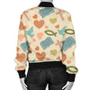 Christian Symbol Pattern Women Casual Bomber Jacket