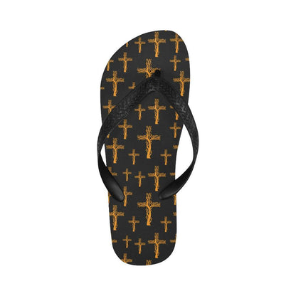 Christian Tree of Life Cross Design Flip Flops-JTAMIGO.COM