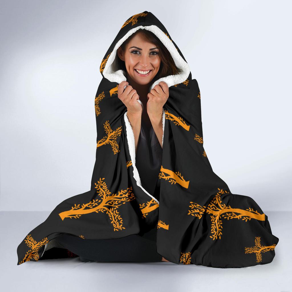 Christian Tree of Life Cross Design Hooded Blanket-JTAMIGO.COM