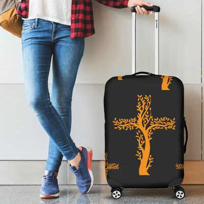 Christian Tree Of Life Cross Design Luggage Cover Protector