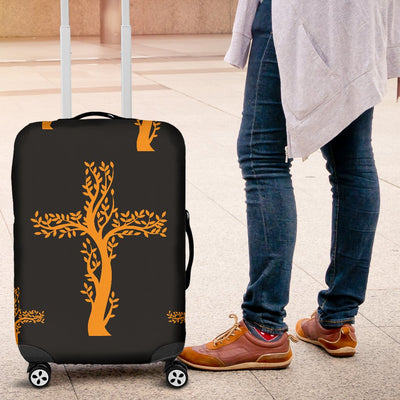 Christian Tree Of Life Cross Design Luggage Cover Protector