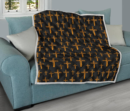 Christian Tree of Life Cross Design Premium Quilt-JTAMIGO.COM