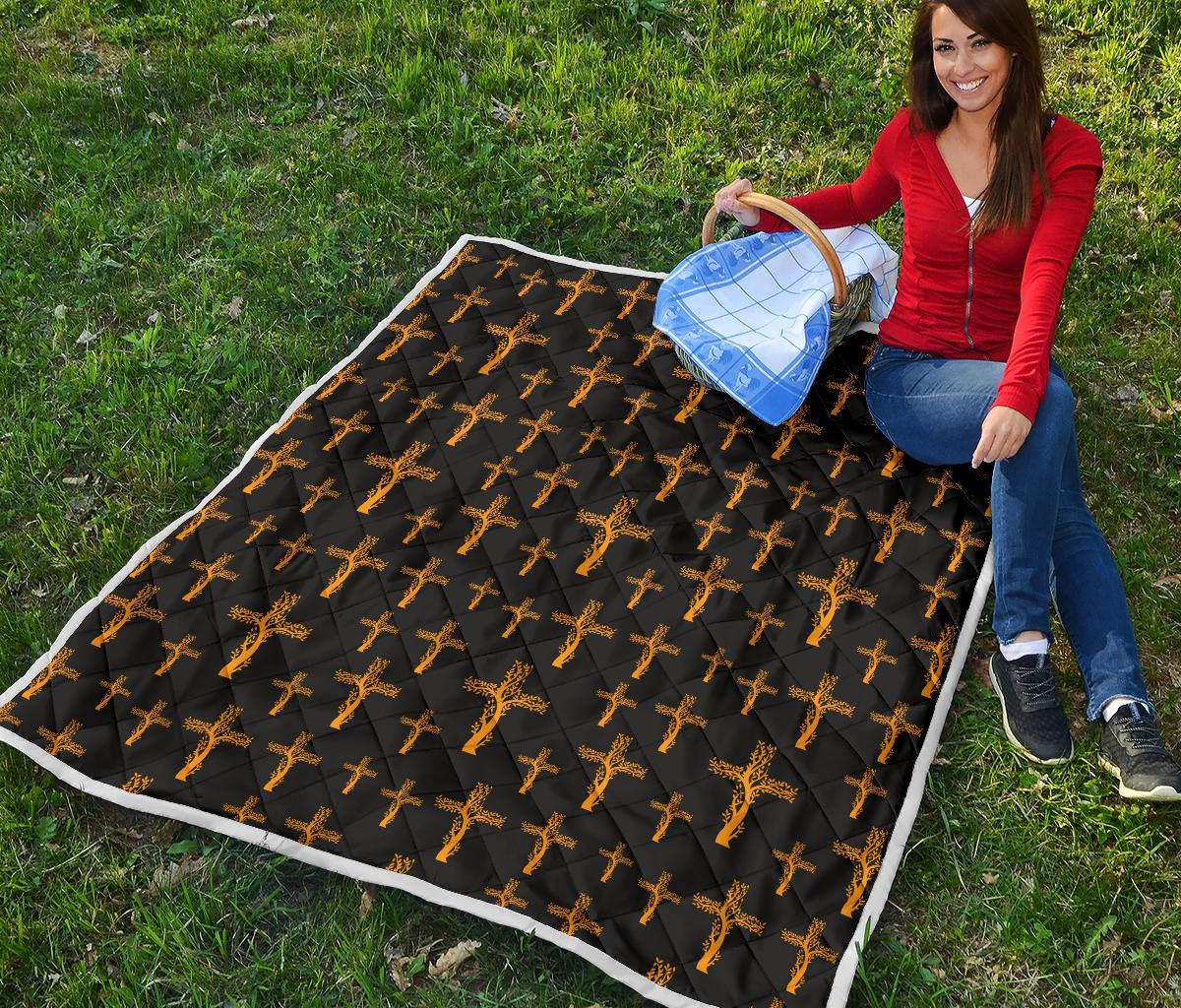 Christian Tree of Life Cross Design Premium Quilt-JTAMIGO.COM