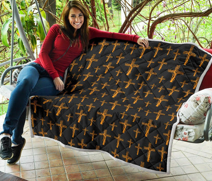 Christian Tree of Life Cross Design Premium Quilt-JTAMIGO.COM