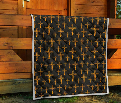 Christian Tree of Life Cross Design Premium Quilt-JTAMIGO.COM