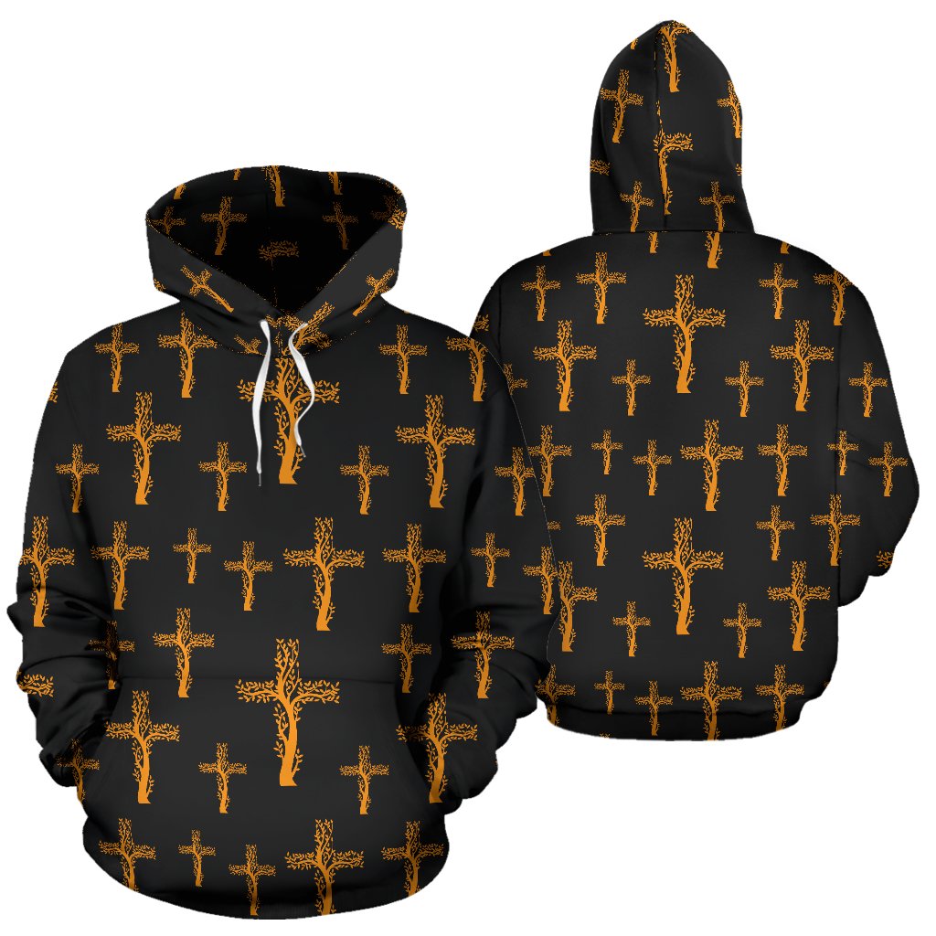 Christian Tree of Life Cross Design Pullover Hoodie