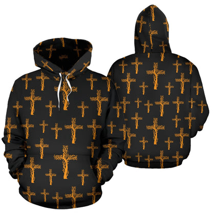Christian Tree of Life Cross Design Pullover Hoodie