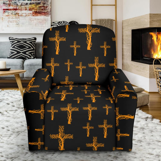 Christian Tree of Life Cross Design Single Sofa Slipcover -JTAMIGO.COM