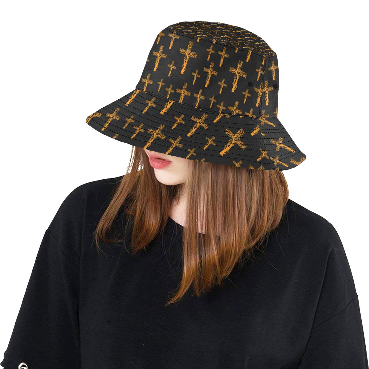 Christian Tree of Life Cross Design Unisex Bucket Hat