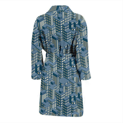 City Pattern Print Design 01 Men Bathrobe-JORJUNE.COM