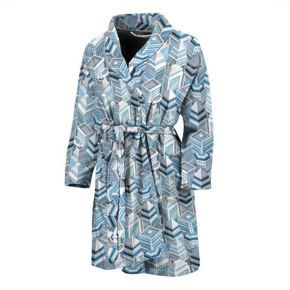 City Pattern Print Design 03 Men Bathrobe-JORJUNE.COM