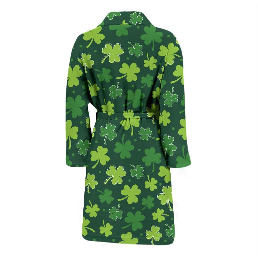 Clover Pattern Print Design 02 Men Bathrobe-JORJUNE.COM