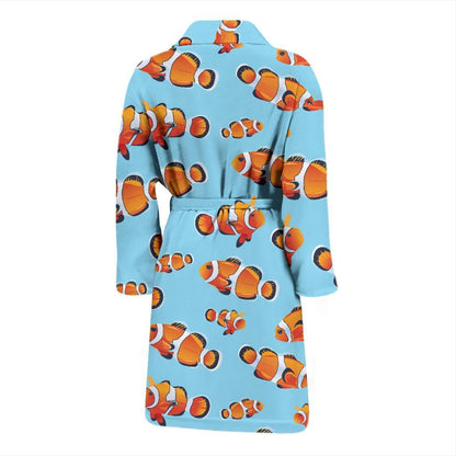 Clownfish Pattern Print Design 01 Men Bathrobe-JORJUNE.COM