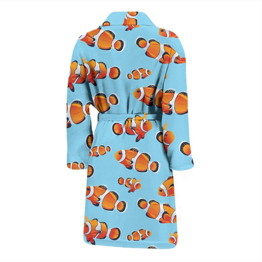 Clownfish Pattern Print Design 01 Men Bathrobe-JORJUNE.COM
