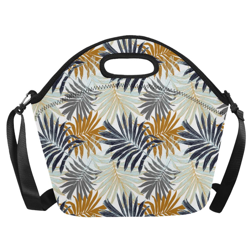 Colorful Tropical Palm Leaves Neoprene Lunch Bag (Model 1669)(Large)-JTAMIGO.COM