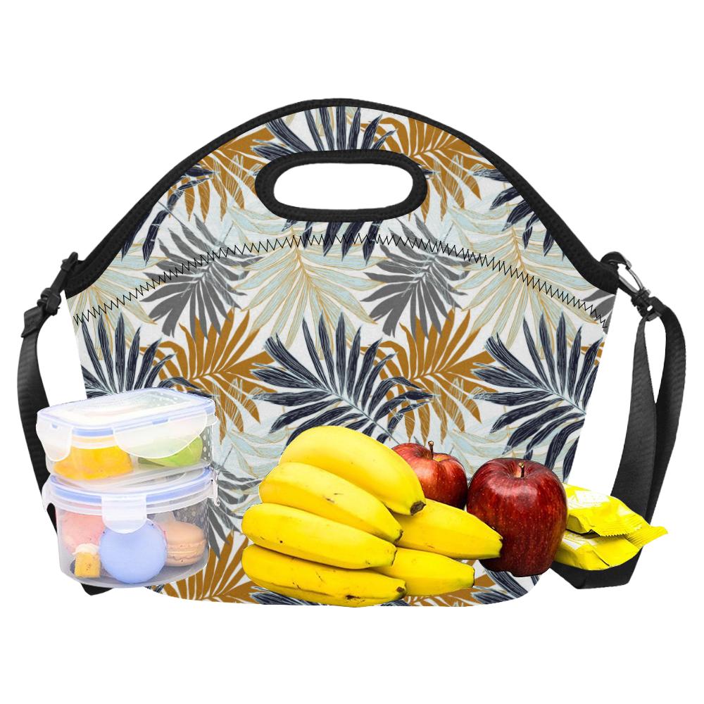 Colorful Tropical Palm Leaves Neoprene Lunch Bag (Model 1669)(Large)-JTAMIGO.COM