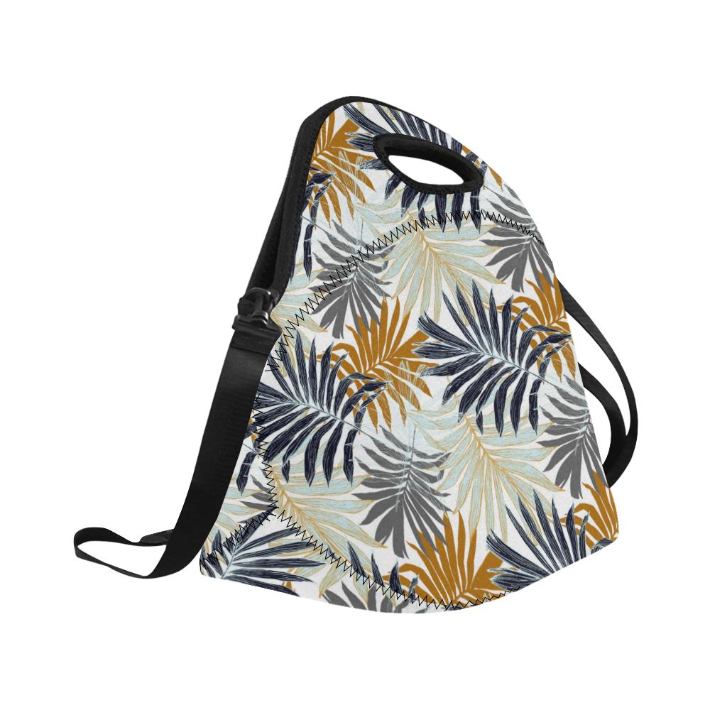 Colorful Tropical Palm Leaves Neoprene Lunch Bag (Model 1669)(Large)-JTAMIGO.COM