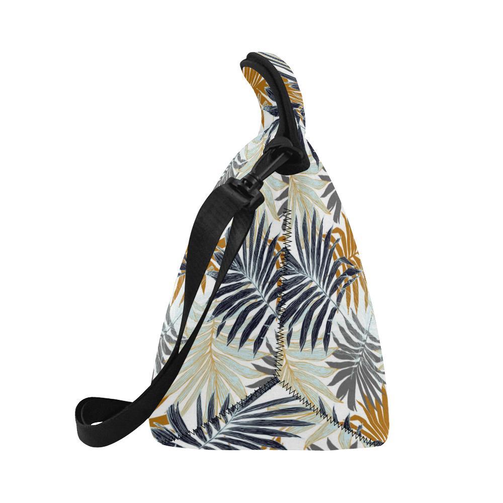 Colorful Tropical Palm Leaves Neoprene Lunch Bag (Model 1669)(Large)-JTAMIGO.COM