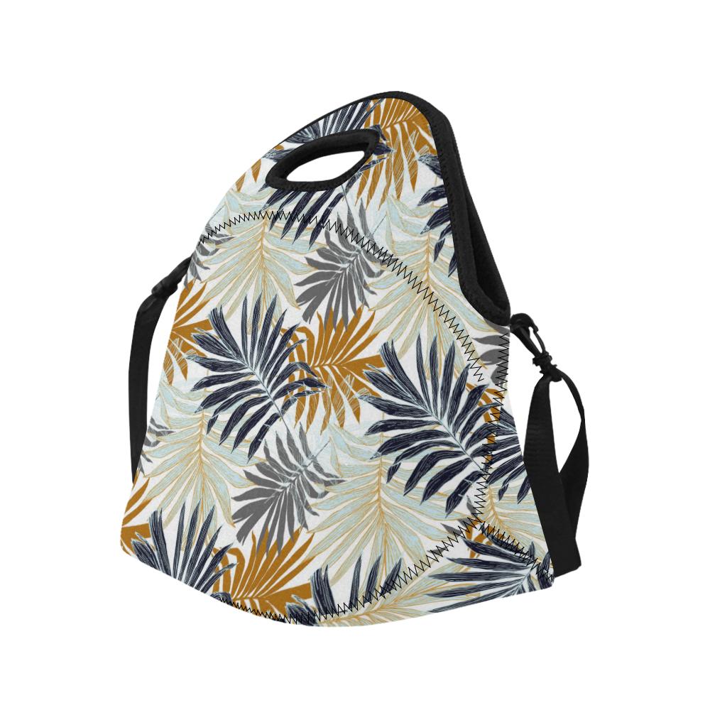 Colorful Tropical Palm Leaves Neoprene Lunch Bag (Model 1669)(Large)-JTAMIGO.COM
