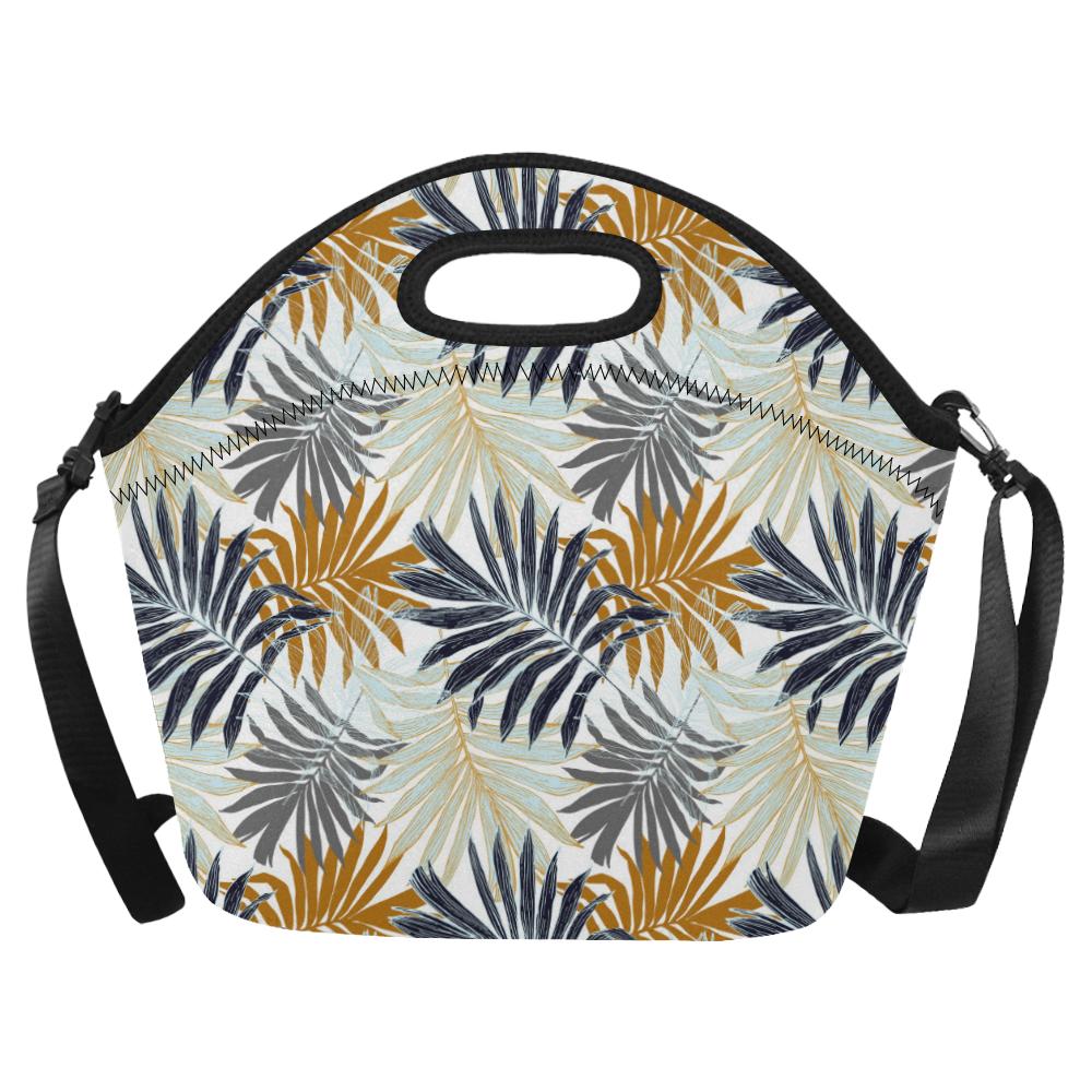 Colorful Tropical Palm Leaves Neoprene Lunch Bag (Model 1669)(Large)-JTAMIGO.COM