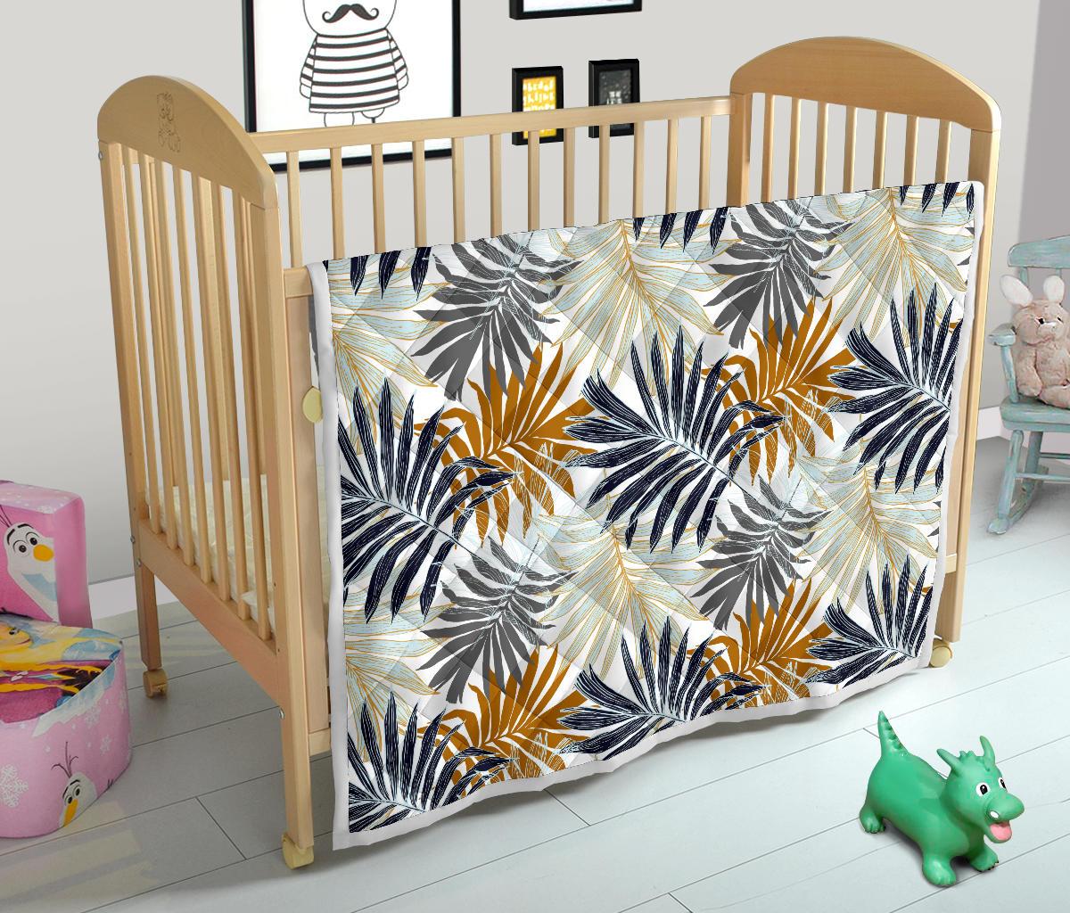 Colorful Tropical Palm Leaves Premium Quilt-JTAMIGO.COM