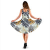 Colorful Tropical Palm Leaves Sleeveless Dress