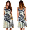 Colorful Tropical Palm Leaves Sleeveless Dress