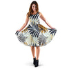Colorful Tropical Palm Leaves Sleeveless Dress