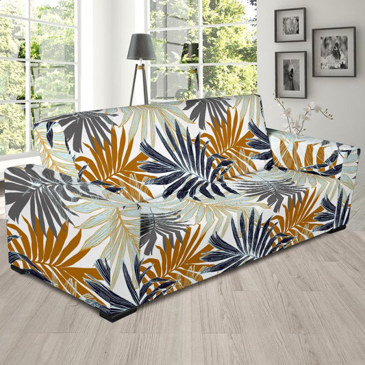 Colorful Tropical Palm Leaves Sofa Slipcover-JTAMIGO.COM