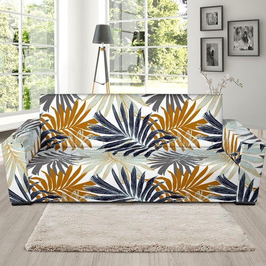 Colorful Tropical Palm Leaves Sofa Slipcover-JTAMIGO.COM