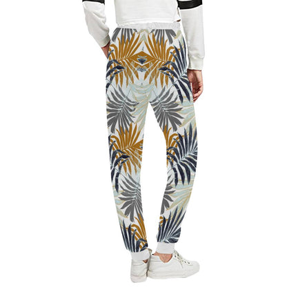 Colorful Tropical Palm Leaves Unisex Casual Sweatpants (Model L11)-JTAMIGO.COM