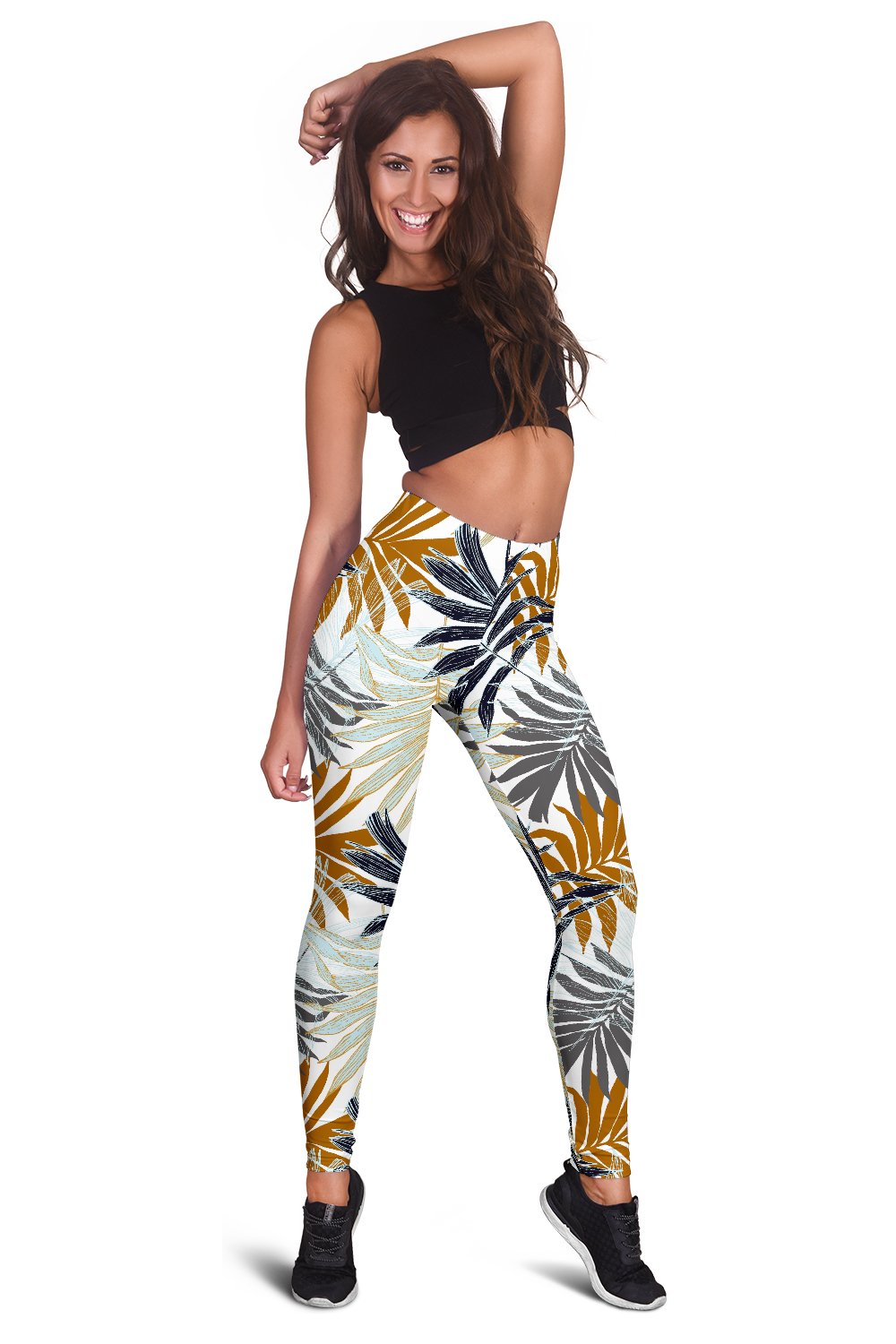 Colorful Tropical Palm Leaves Women Leggings