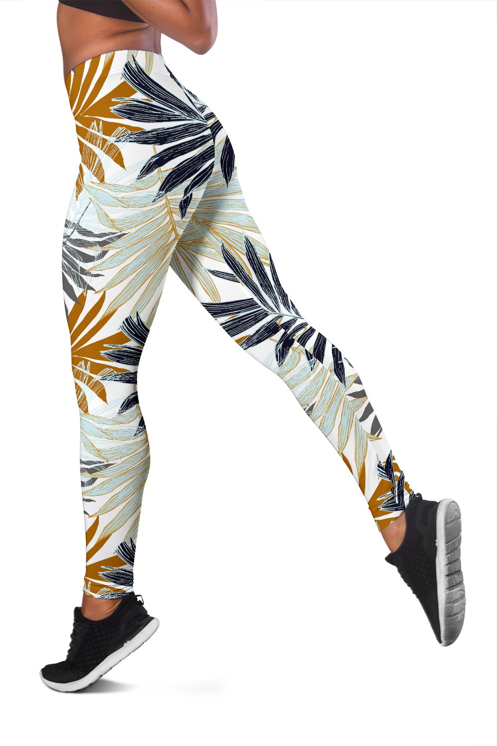 Colorful Tropical Palm Leaves Women Leggings