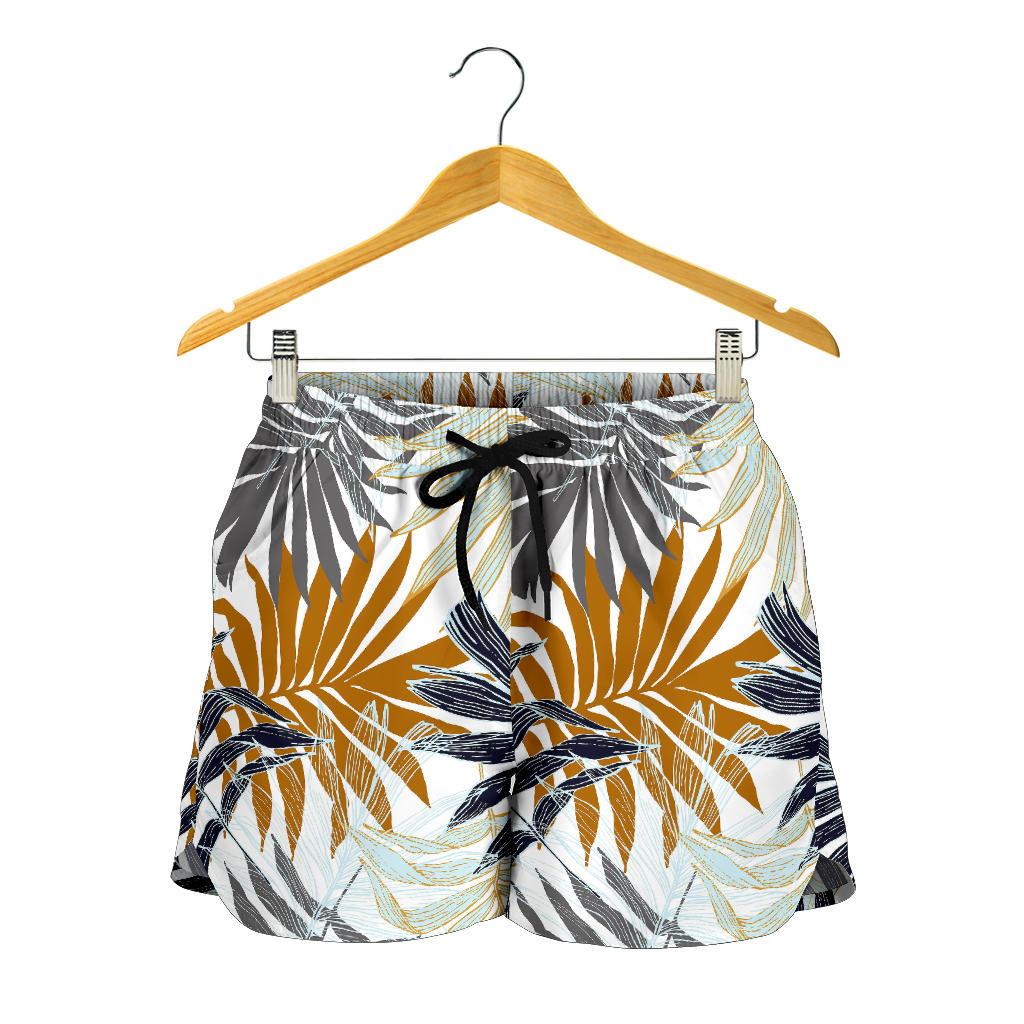 Colorful Tropical Palm Leaves Women Shorts-JTAMIGO.COM