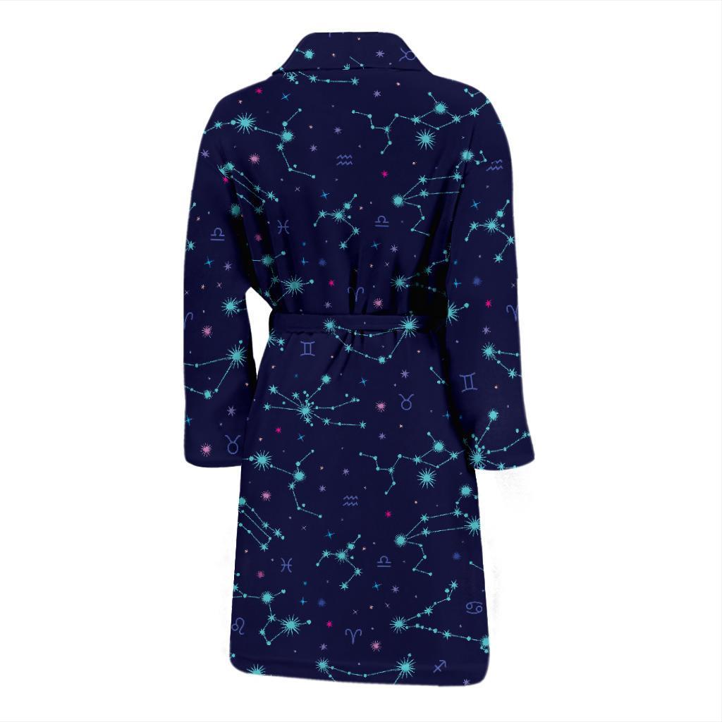 Constellation Pattern Print Design 01 Men Bathrobe-JORJUNE.COM