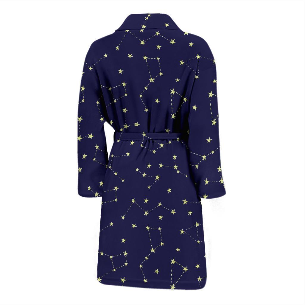 Constellation Pattern Print Design 02 Men Bathrobe-JORJUNE.COM