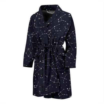 Constellation Pattern Print Design 03 Men Bathrobe-JORJUNE.COM