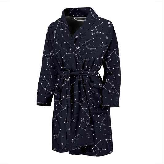 Constellation Pattern Print Design 03 Men Bathrobe-JORJUNE.COM