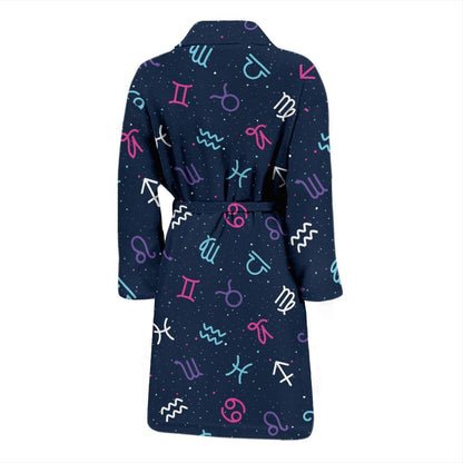 Constellation Pattern Print Design 04 Men Bathrobe-JORJUNE.COM