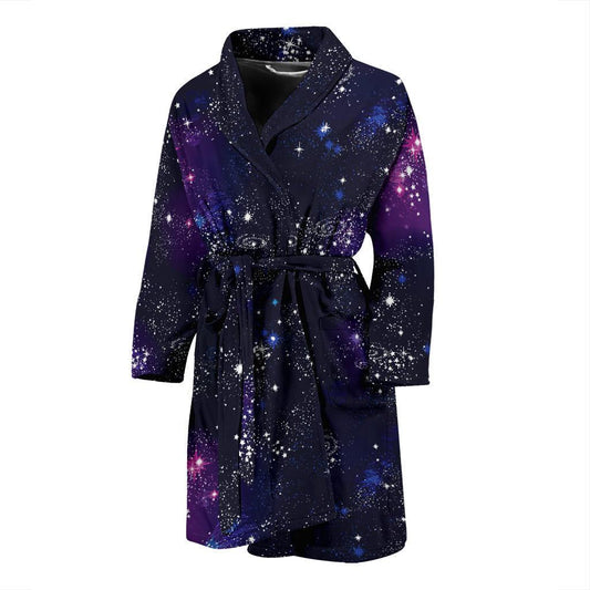 Cosmic Pattern Print Design 03 Men Bathrobe-JORJUNE.COM