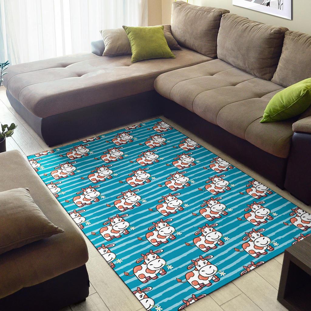 Cow Cute Print Pattern Area Rugs-JTAMIGO.COM