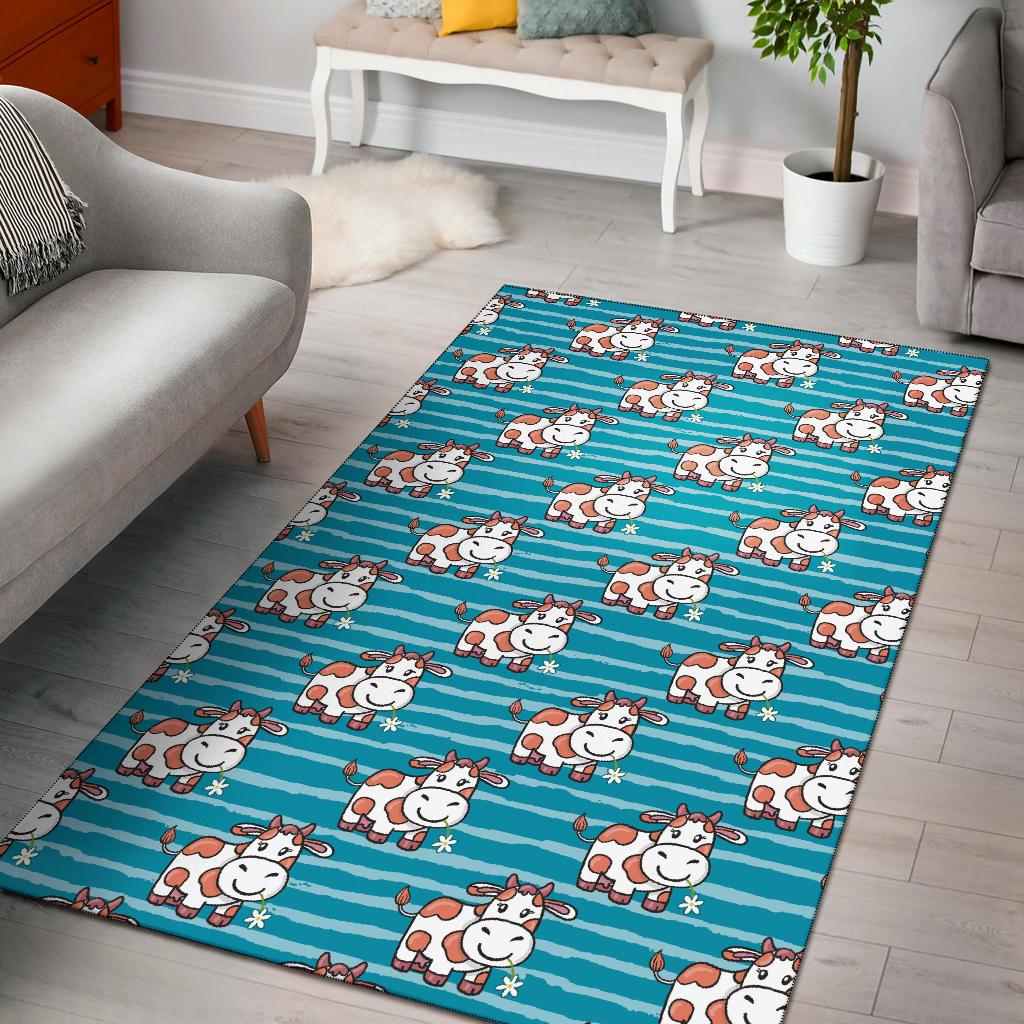 Cow Cute Print Pattern Area Rugs-JTAMIGO.COM