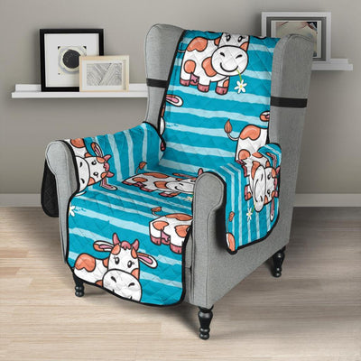 Cow Cute Print Pattern Chair Protector-JTAMIGO.COM